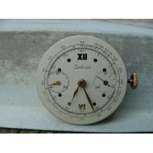 Vintage Chronograph Movement Zodiac Dial No Case