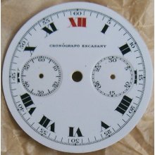 Vintage Enamel Dial Chronograph Casa Escasany 30 Mm. In Diameter N.o.s.