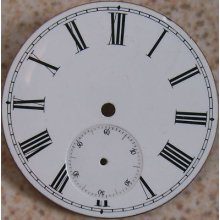 Vintage Enamel Dial For Pocket Watch 37,5 Mm. In Diameter