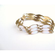 Vintage Faux Opal and Gold Bracelet