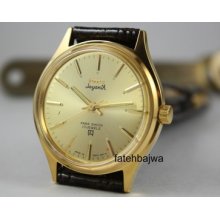 Vintage Hmt Jayanth Golden Hand Wind Exc Condition 17j Watch India Mechanical