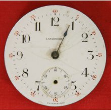 Vintage Langendorf 16 Size 7j Pocket Watch Movement - O/f - 2 Fix - Swiss Made