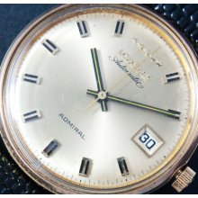 Vintage Longines Admiral Automatic Watch 18k 18ct Gold Uhr Reloj Montre Orologio