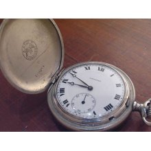 Vintage Longines Pocket Watch Enamel Dial Classic Working Condition