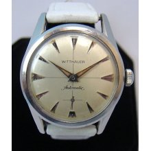 Vintage Mens Wittnauer Automatic Wrist Watch 17j Jewel Swiss Runner