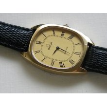 Vintage Omega-deville Gold Plated Gents Manual Wind Watch Vgc