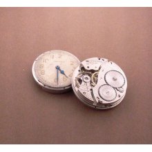 vintage pocket watch movement Waltham watch parts small old steampunk supplies E131