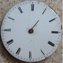 Vintage Pocket Watch Movement & Dial 36 Mm. Key Wind To Restore