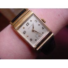 Vintage Solid 14k Gold Hamilton 982 Tuxedo Wrist Watch