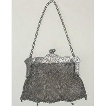 VINTAGE Sterling Silver Mesh Purse AJ Deely Lee Mass