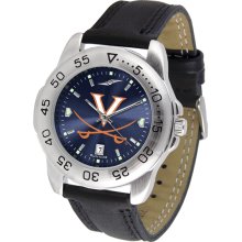 Virginia Cavaliers Sport Leather Band AnoChrome-Men's Watch