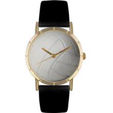 Volleyball Lover Print Watch Classic Gold
