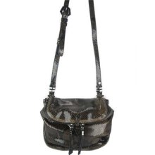 W/tags Authentic Oryany Brown Snake Print Lambskin Zahara Crossbody Handbag