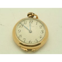 Waltham Bracelet 14k Gold Mini Pocket Watch 25mm Runs 14 Grams Wind Up
