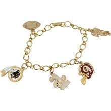Washington Redskins Ladies Multi Charm Bracelet - Gold-Tone
