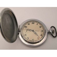 Watch Molnija Molnia Pocket Russian Soviet Old Vintage Ussr Clock Mechanical