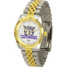 Weber State Wildcats Mens Steel Executive Watch