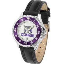 Weber State Wildcats Womens Leather Wrist Watch