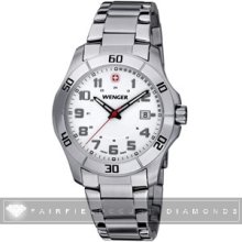 Wenger Alpine White Dial Stainless Steel Watch 70489