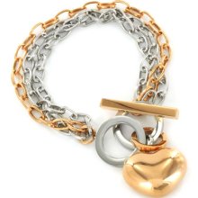 West Coast Jewelry Heart Charm Bracelet