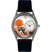 Whimsical Womens Basketball Black Leather Watch Whimsical Watches