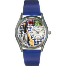 Whimsical Womens Chef Royal Blue Leather Watch #557329