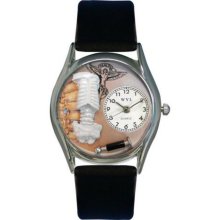 Whimsical Womens Chiropractor Black Leather Watch #557543