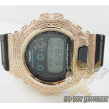 White Diamond Rose Silver Casio Shock Mens Watch