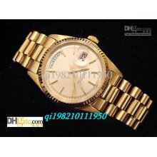 Wholesale - 11025 Mens 18k Gold Day Date President W/ Silver Dial