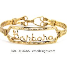 Wide Name Bracelet in 14 Karat Gold Filled Wire