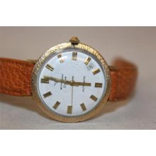 Wittnauer Geneve Date Automatic Gold Bezel Men's Watch