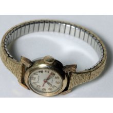 Womens Gold Crawford Wrist Watch For Parts Or Repair 10k