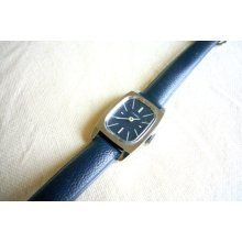 Wristwatch wrist watch TIMEX ladies blue elegant classic vintage watch original England strap