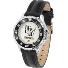 Wyoming Cowboys Competitor Ladies Watch with Leather Band