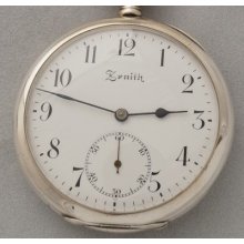 Zenith Antique Swiss Silver Pocket Watch Serviced Grand Prix Paris1900