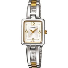 100 Percent Authentic Casio Ladies Two Tone Quartz Analog Watch