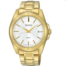 100 Percent Genuine Seiko White Dial Quartz Gents Sport Watch