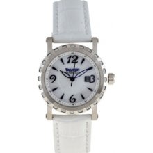 5033-02 Triumph Ladies Motorcycles All White Watch