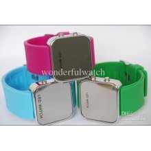 50pcs Luxury Led Watch Digital Display Jelly Silicone Sport Style Un