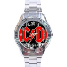 Ac Dc Rock Stainless Steel Analogue Menâ€™s Watch Fashion Hot