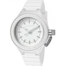 Activa Watches Women's White Dial White Polyurethane White Polyuretha