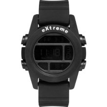 Addison Ross Unisex Quartz Watch With Lcd Dial Digital Display And Black Silicone Strap Wa0501