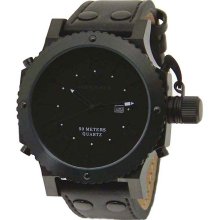Adee Kaye AK7211-MIPB Black Dial Men's Oversized Quartz Military Watch