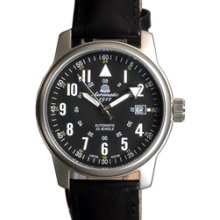 Aeromatic 1912 Automatic Aviator Watch with Black Strap #A1027 Black