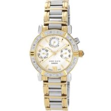 AK by Anne Klein Women's Diamond Accented Multi-Function Two-Tone Watch - Women's Watches