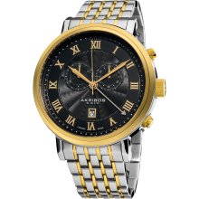 Akribos XXIV Men's Stainless Steel Swiss Collection Chronograph Watch (Two-tone/Gold-tone)