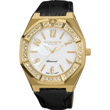 Akribos XXIV Men's Swiss Quartz Diamond Mother of Pearl Watch (Diamond dress watch)