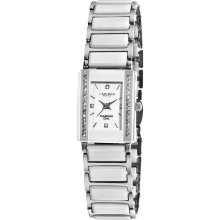Akribos XXIV Women's Rectangular Ceramic Quartz Bracelet Watch (Akribos women's ceramic quartz watch)