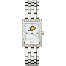 Alluring Ladies Anaheim Ducks Watch with Logo in Stainless Steel