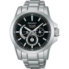 Ananta Brights Brightz Black Mens Watch Saec011 Seiko F/s From Japan